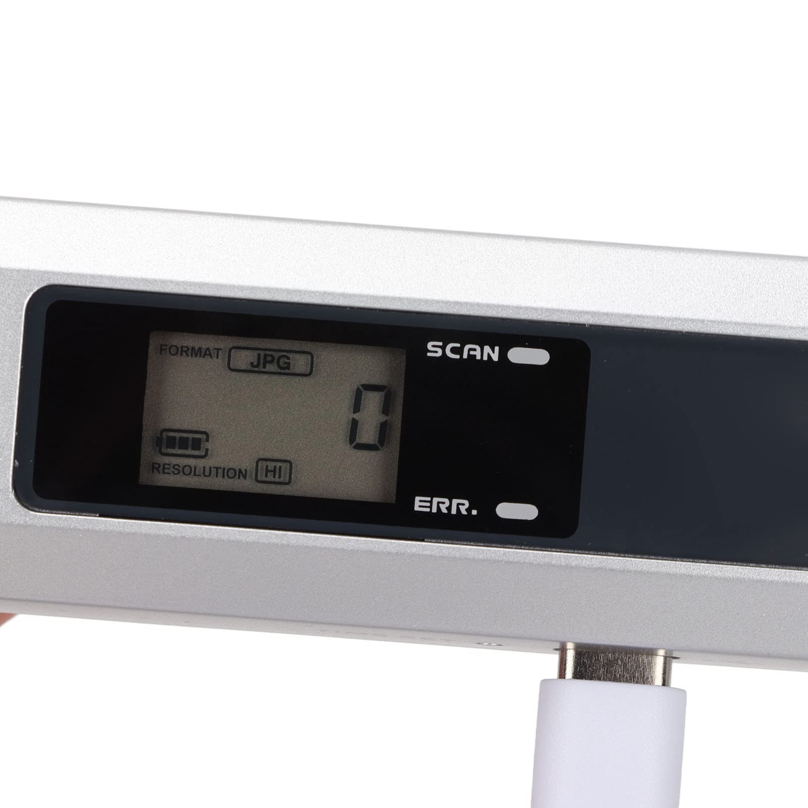 ciciglow Dokumentenscanner, 300 600 900 DPI Tragbarer Handscanner Speicherkartenspeicher Quittungsscanner für Dokumente Fotos Zeitschriften(Silber schwarz)
