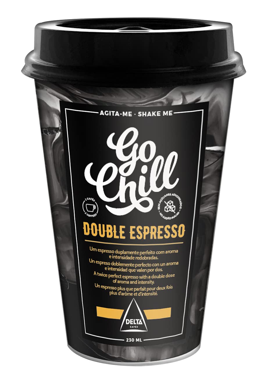 Go Chill Doble Espresso - Bebida de Café Lista para Beber - Elaborado con Leche, Agua, Azúcar y Extracto de Café - 230 ml