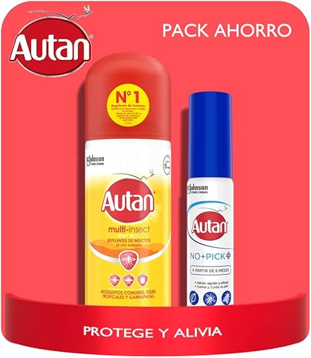 Autan Pack Protection Plus Aerosol + No+Pick, Repelente Multi Insecto + Tratamiento de picaduras, Incoloro