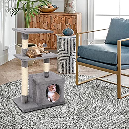 Arbre à chat 32 pouces avec grattoir et jouets d'escalade - 4