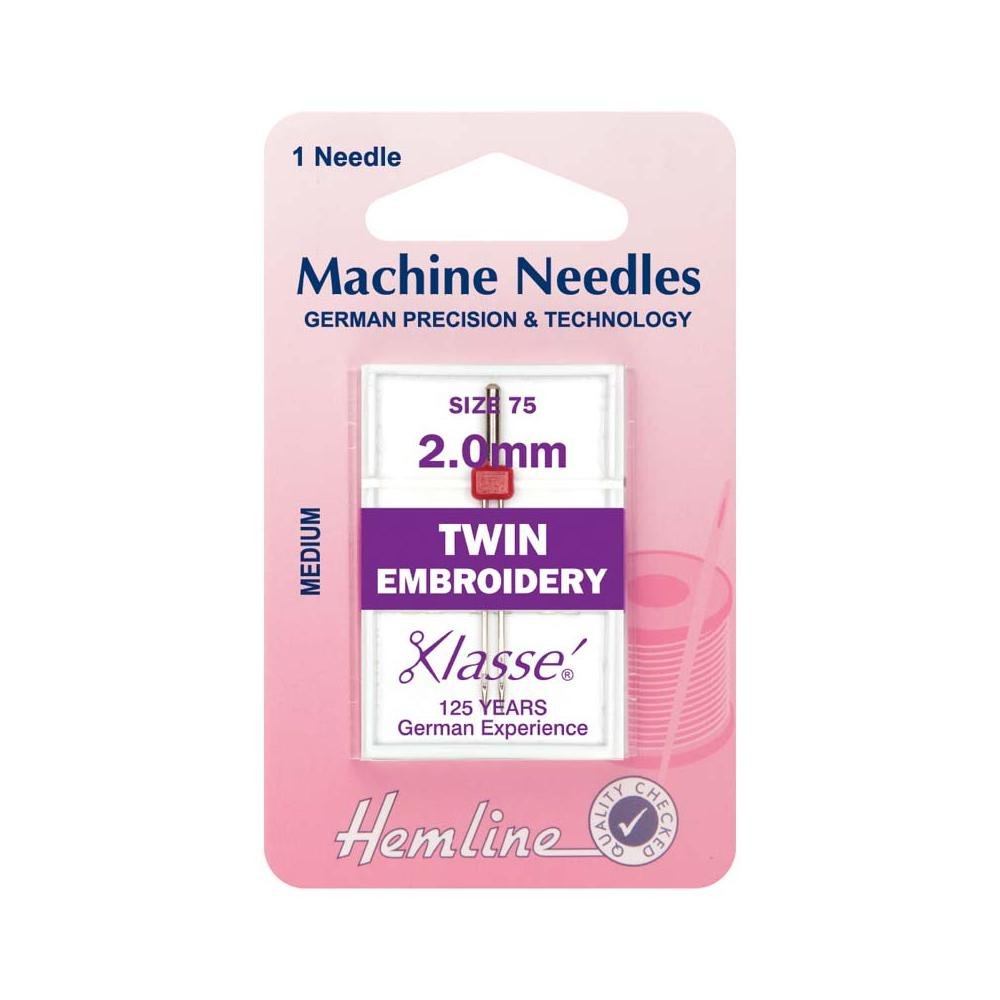 Embroidery Twin Needles [MACHINE NEEDLES TWIN EMBROIDERY 80/12-2mm]