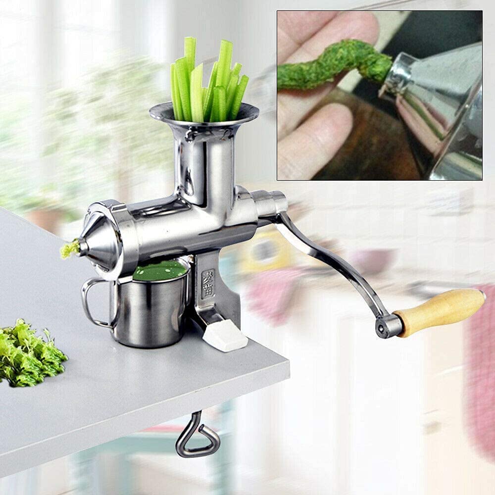 Exprimidor de Frutas y Verduras para el hogar, exprimidor de cítricos de Pasto de Trigo Respetuoso con el Medio Ambiente, exprimidor Lento de Granada de Jengibre de Frutas y Verduras