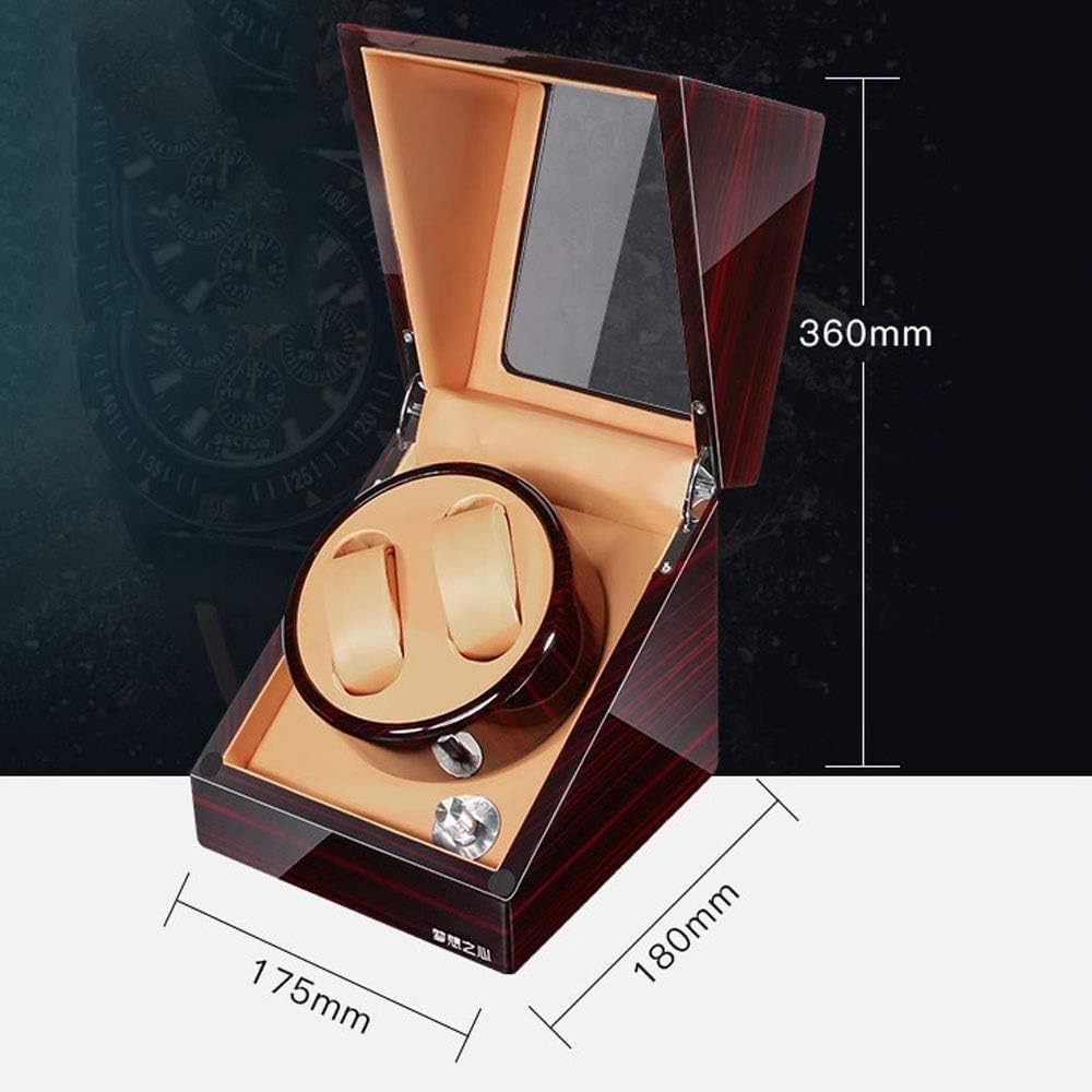 FENOKD Watch Winder Box Watch Winder 2 Unisex Double Wooden Watch Moving Box with Quiet Engine Watch Winder Gift
