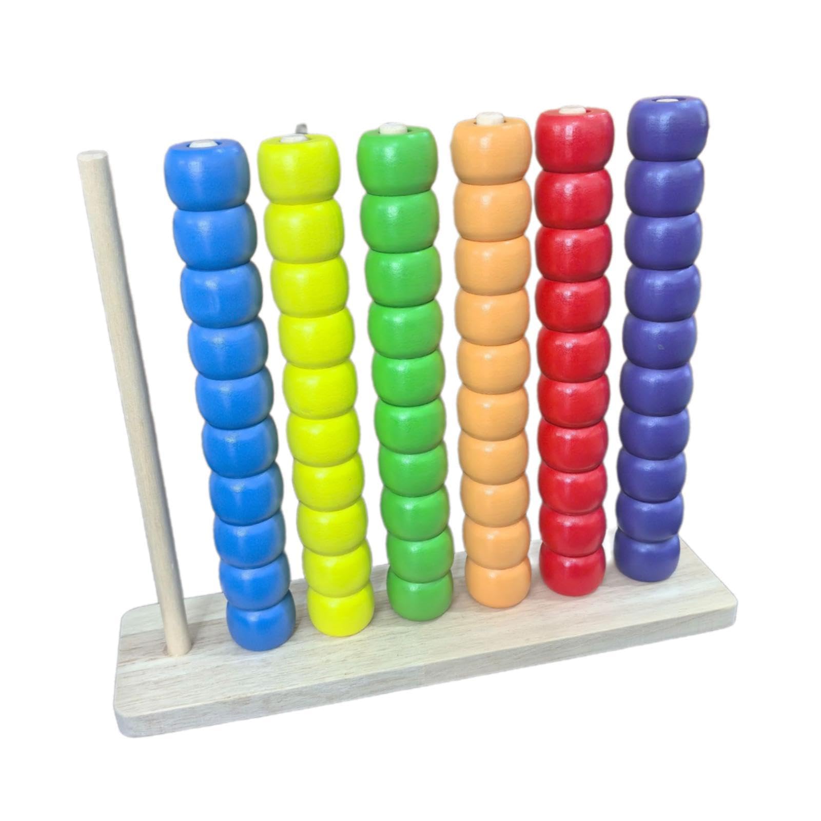 TTETTZ Wooden Toys for Stacking And Sorting Colors with Beads, Coordination, Counting And Color Matching Games And Girls