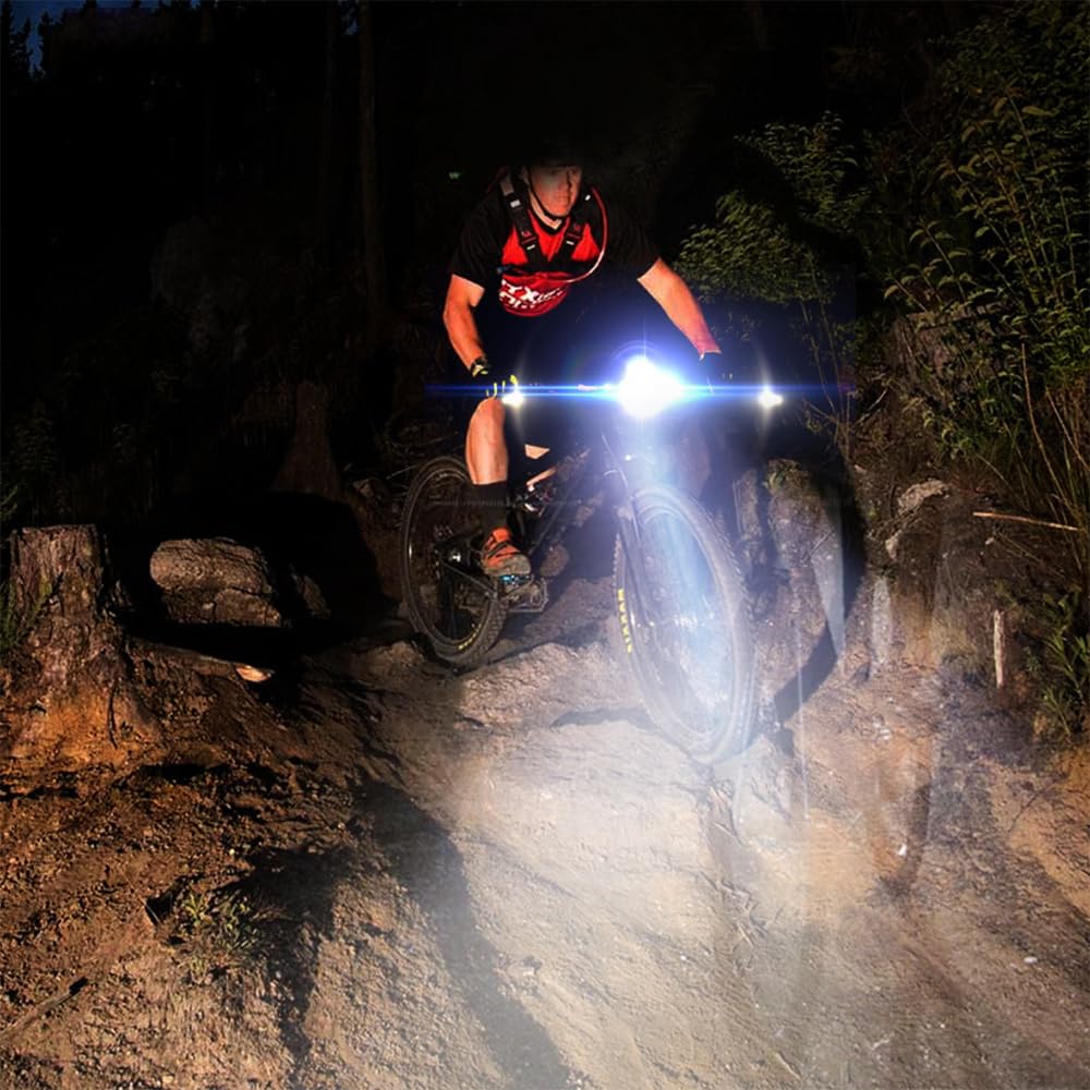 Faro Anteriore per Bicicletta Ricaricabile Tramite USB, 350 Lumen, Impermeabile, Ideale per Bici da Strada, Mountain Bike e da Città.