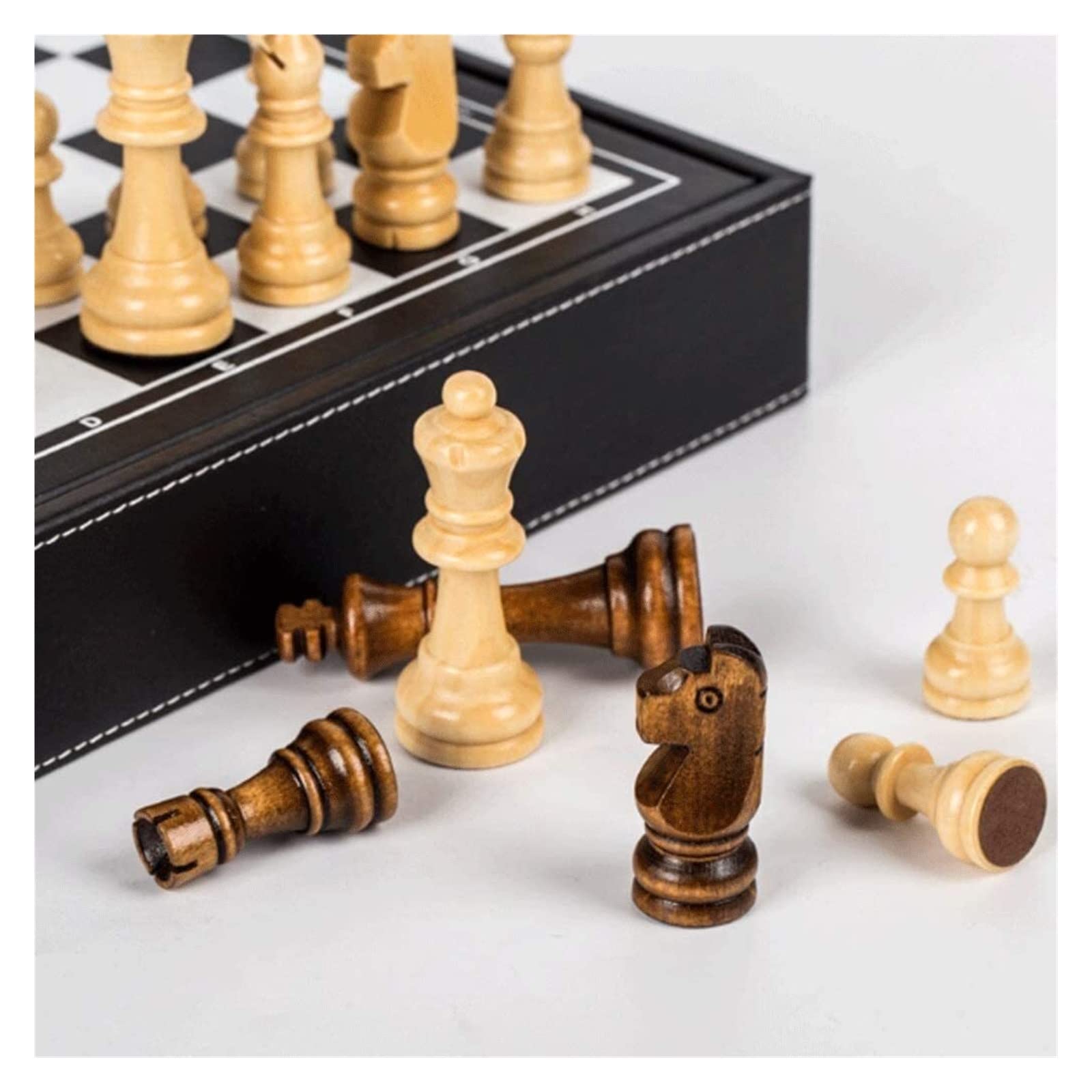 Set Scacchi Set Di Scacchi ， E Dama Cortex Da 12,5 Pollici Con Gioco Tavolo Classico Per Famiglie Per Gioco Famiglia