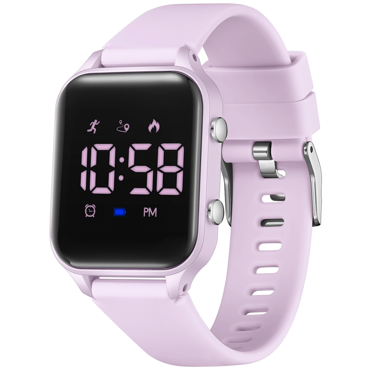 Timever Digitale Kinder-Armbanduhr für Kinder im Alter von 5–14 Jahren, für Mädchen und Jungen, Kinder-Sportuhr, Outdoor-Digitaluhr mit Schrittzählung, Entfernungsberechnung, Vibration, Dual-Wecker