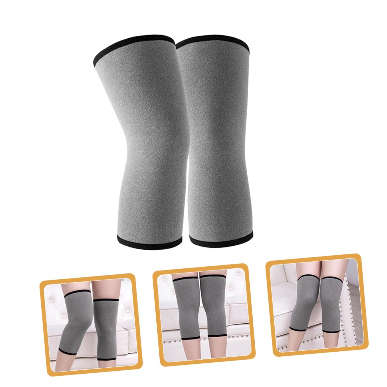 Gogogmee 1 Pair Elastic Sleeve for Winter Warmth Lightweight Knee Brace for Running and Sports Comfortable Knee Cover for Men and Women Fits
