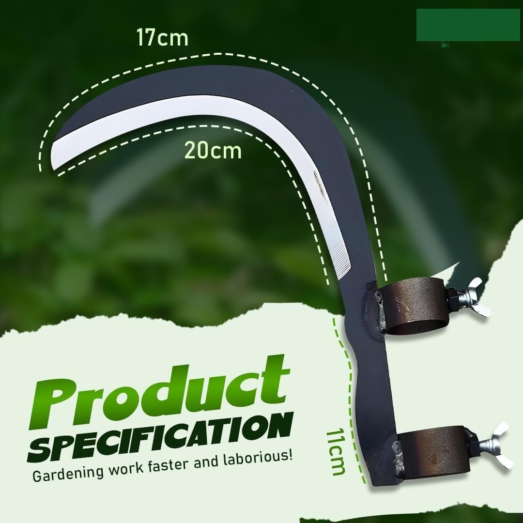 Veloxi Long-Reach Coconut Plucker & Grass Sickle Cutter Head | Multipurpose Agricultural Hand Tool for Grass, Weeds, Farming, Harvesting & Gardening (Sickle Cutter Head (Without Wooden Handle)) 3