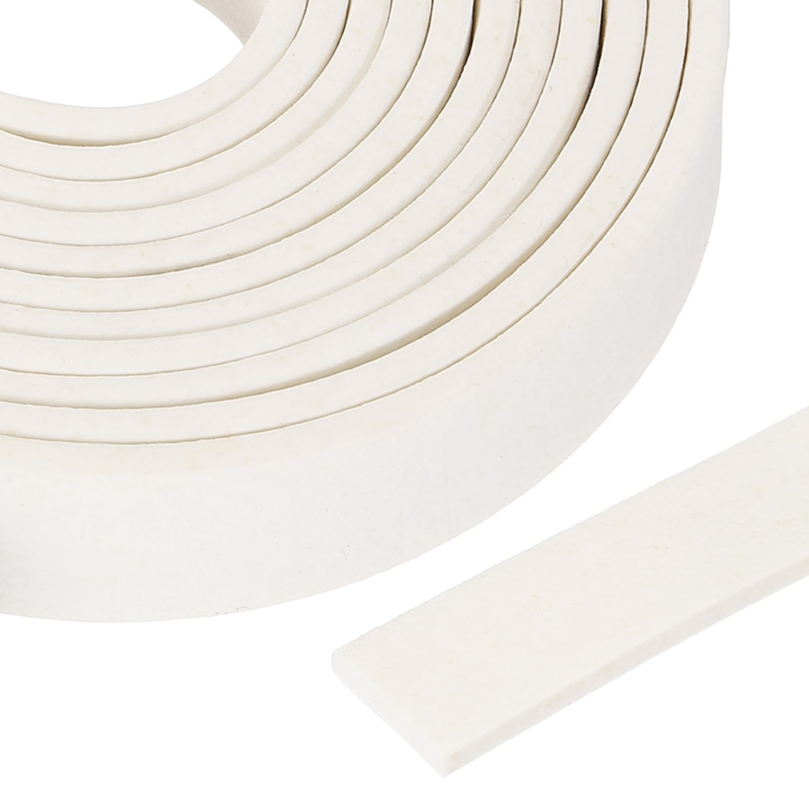 sourcing map 5 Meters Foam Backer Rod, 20x3mm Square Solid Joint Filler, Foam Seal Strip for Caulk Saver, Rope Caulk Cement Crack Filler, White