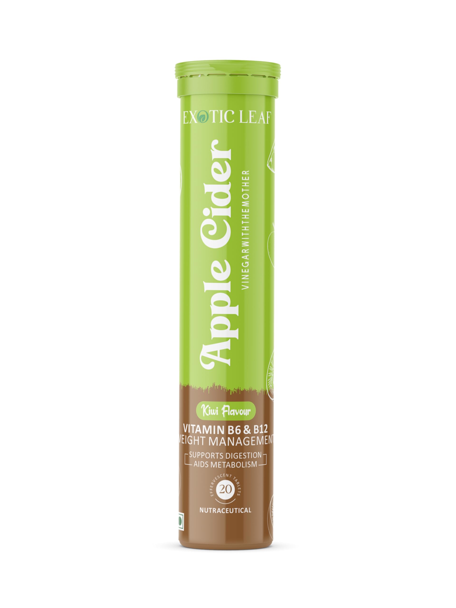 Exotic Leaf Apple Cider Vinegar Tablets | Natural Supplement for Weight Loss, Digestion, Detox, Metabolism, Energy Boost | Convenient Daily Tablets for Enhanced Wellness & Vitality (Pack of 1, KIWI)-image-21