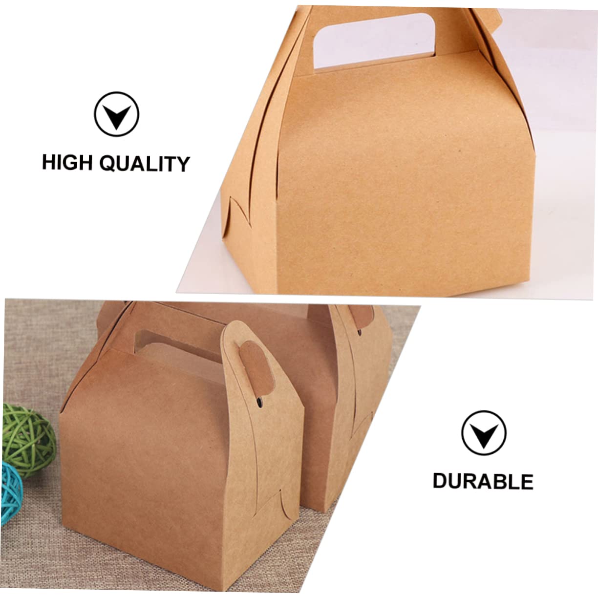 30 Boîtes Boite D'emballage Boîtes Kraft De Noël De Faveur Kraft En Brun à Biscuits De Boulangerie Papier Plier Stand De Gâteaux