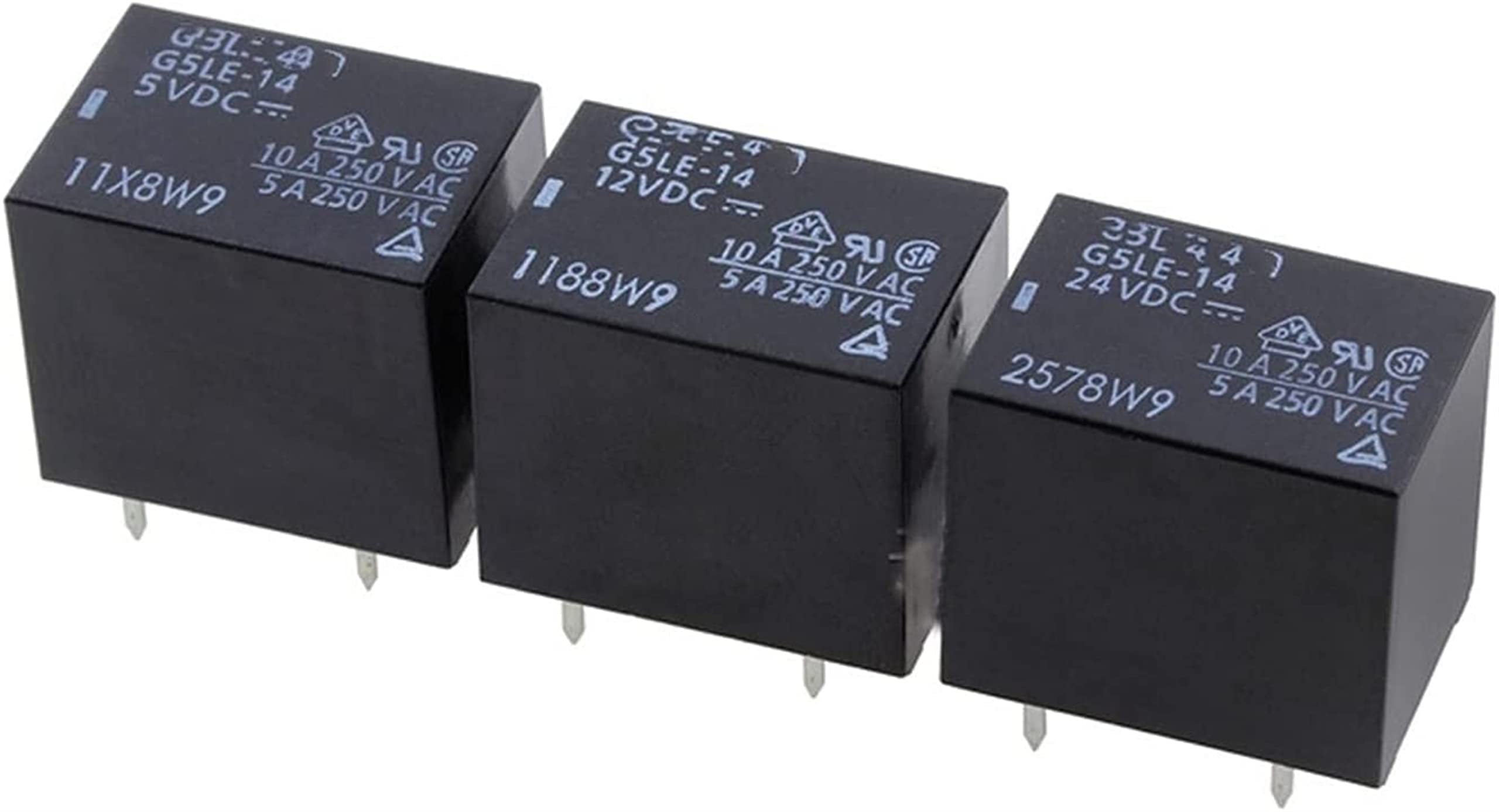 LKPEHTAGN Relay 2Pcs DIP5 G5LE-14-5VDC 12VDC 24VDC DC5V DC12V DC24V T73 10A