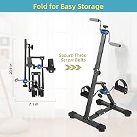 Vista 4 de Arm and Leg Pedal Exerciser for Seniors - Seated Pedal Exerciser for Elderly, Stroke Recovery Pedal Exercise Equipment for Senior, Knee & Foot