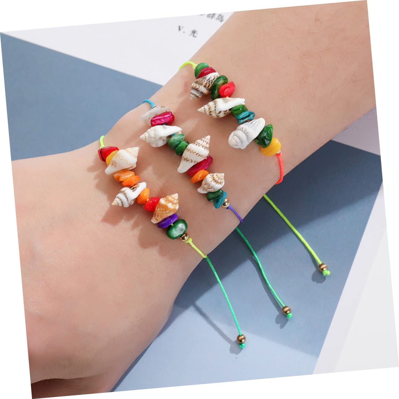 VALICLUD 48piezas Tobilleras De Marinas Para Mujer Joyería De Playa Bohemia Pulseras Ajustables y Ancladas Para Verano