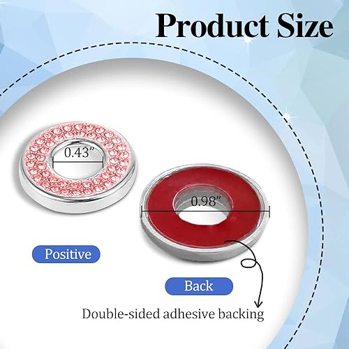 Miniatura 2 de Bling - Accesorios para cerradura de puerta de automóvil, calcomanías brillantes para cerradura de puerta de automóvil, tapas de pasador de