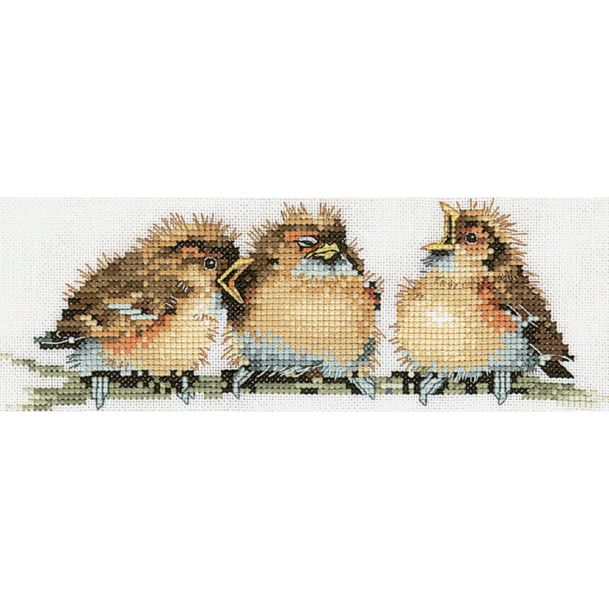 Heritage Crafts Clear Heritage Three's A Crowd, 14 Count Aida Cross Stitch Kit