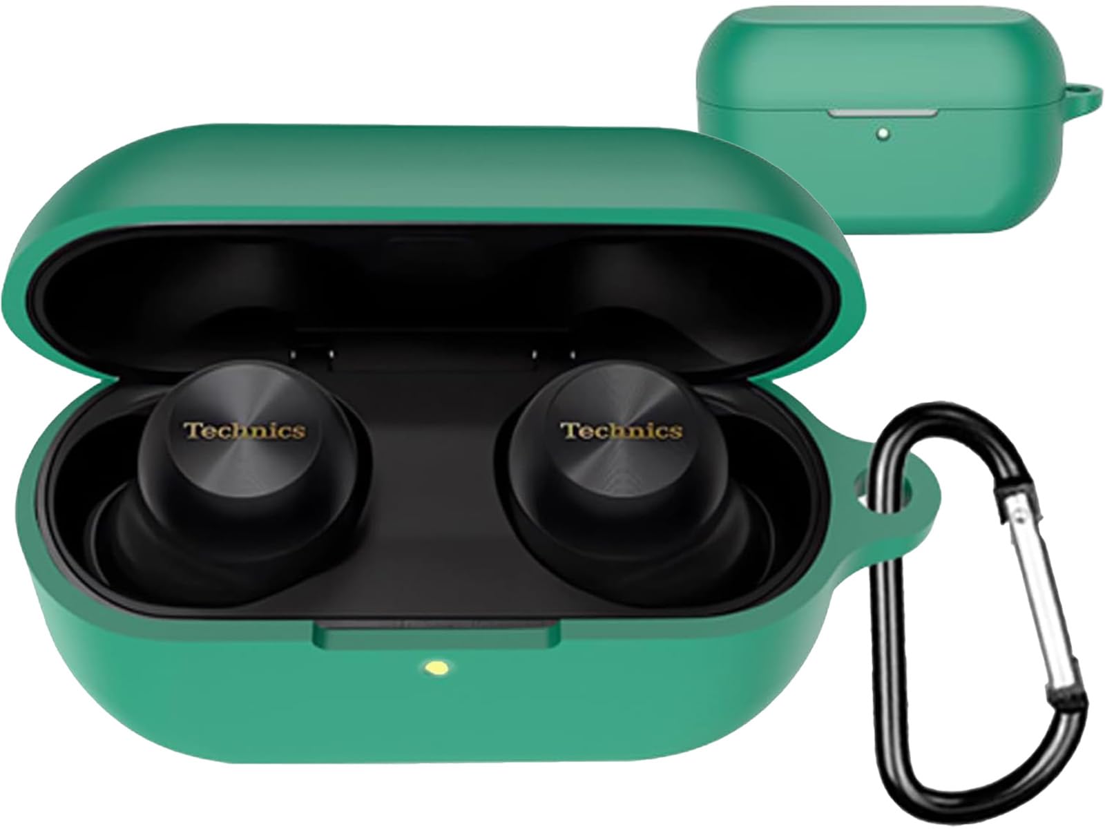 BOOLINN az100 ケース 対応az100 液状シリコン eah-az100 カバー キズ防止 耐衝撃 装着充電可能 防水 防塵 紛失防止 カラビナ付きテクニクス az100 ケース(グリーン)