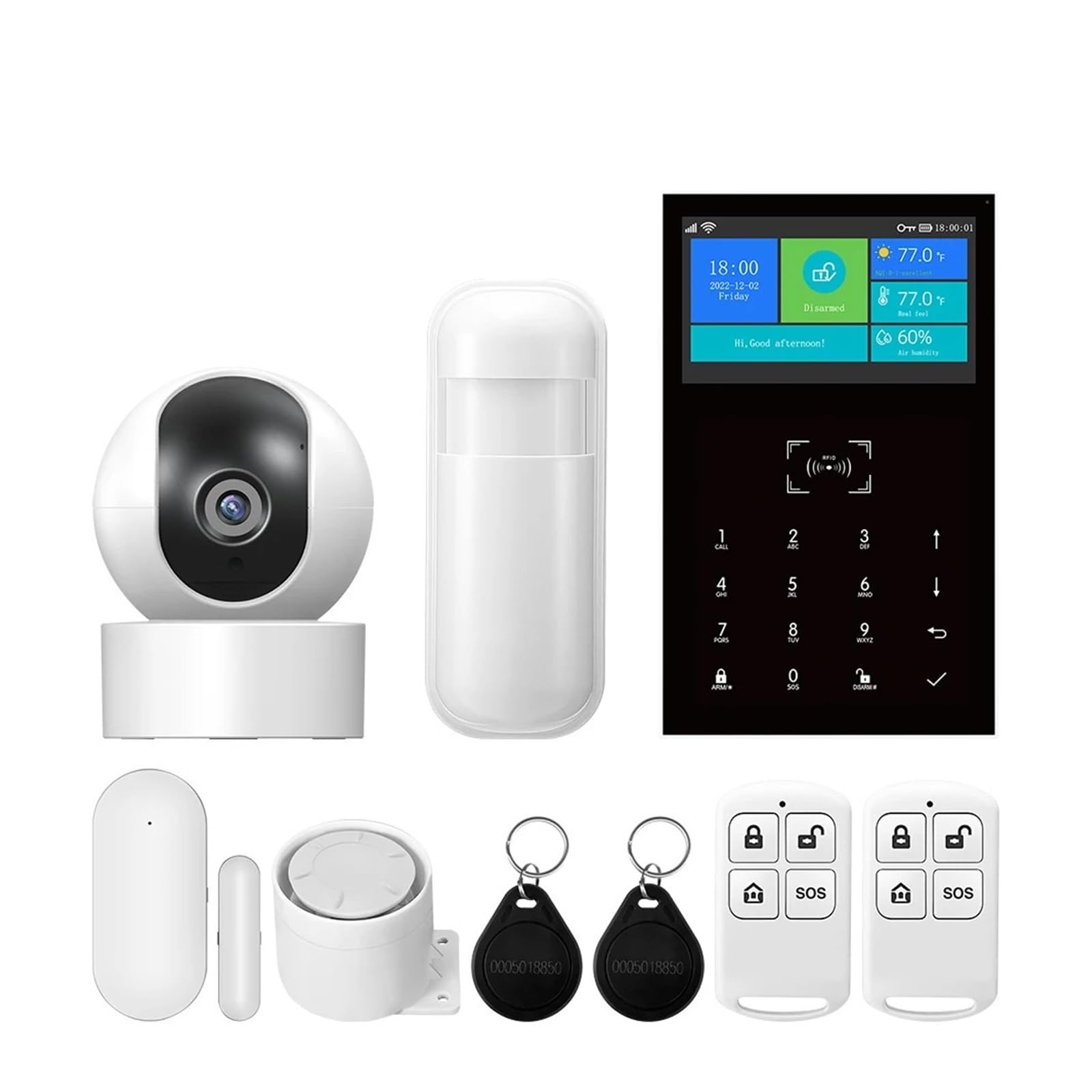 Wifi 4G Home Anti-Theft Alarm System GSM Wireless Connection Tuya APP Remote Monitoring Smart Remote Monitoring(E)