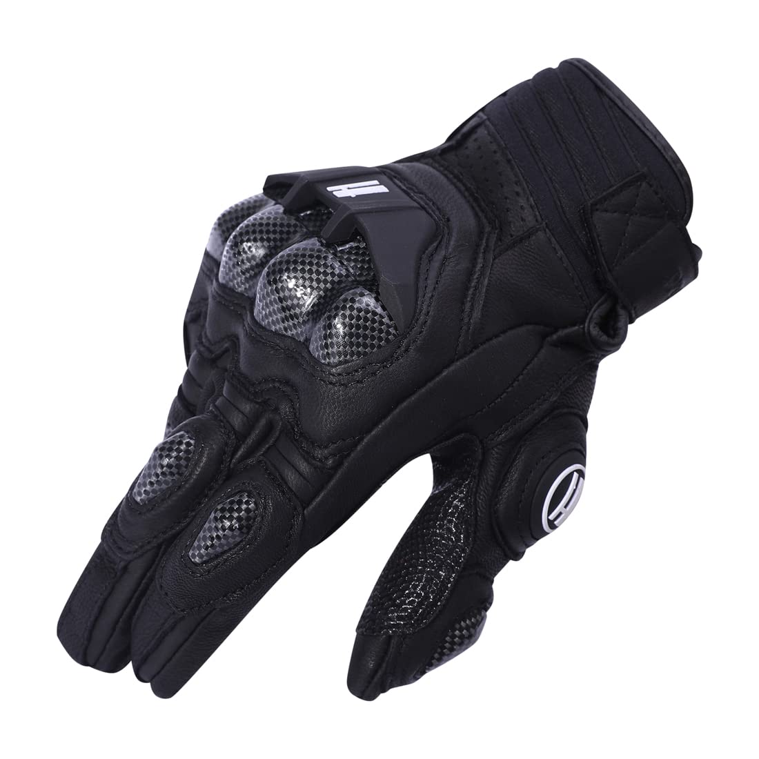 Harssidanzar Motociclette in pelle per uomo donna,Motociclette Powersports guanti da KM046EU