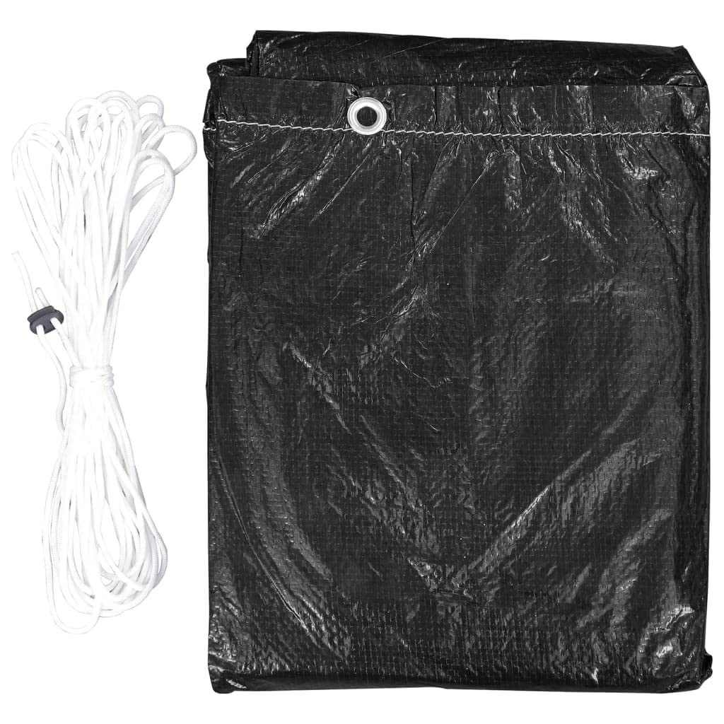 Cubiertas para muebles de jardín, 2 unidades, 325 x 90 cm, color negro