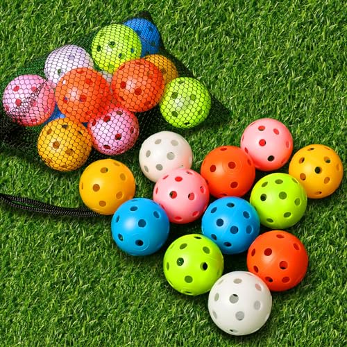THIODOON Practice Golf Balls Limited Flight Golf Balls 40mm Hollow Plastic Golf…