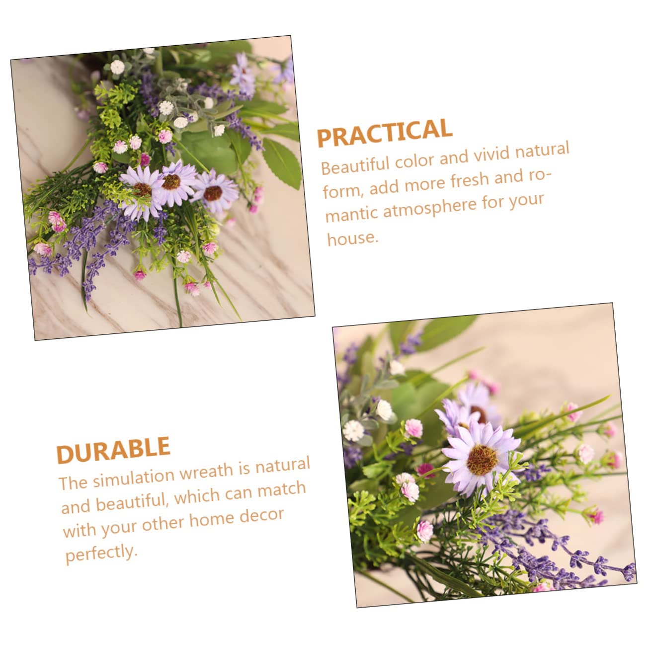 ABOOFAN Ghirlanda Di Fiori Artificiali Per Decorazione Della Porta Ghirlanda Primaverile Rosa Per Matrimoni e Feste Facile Da Installare e Perfetta Per Eventi e Decorazioni Domestiche