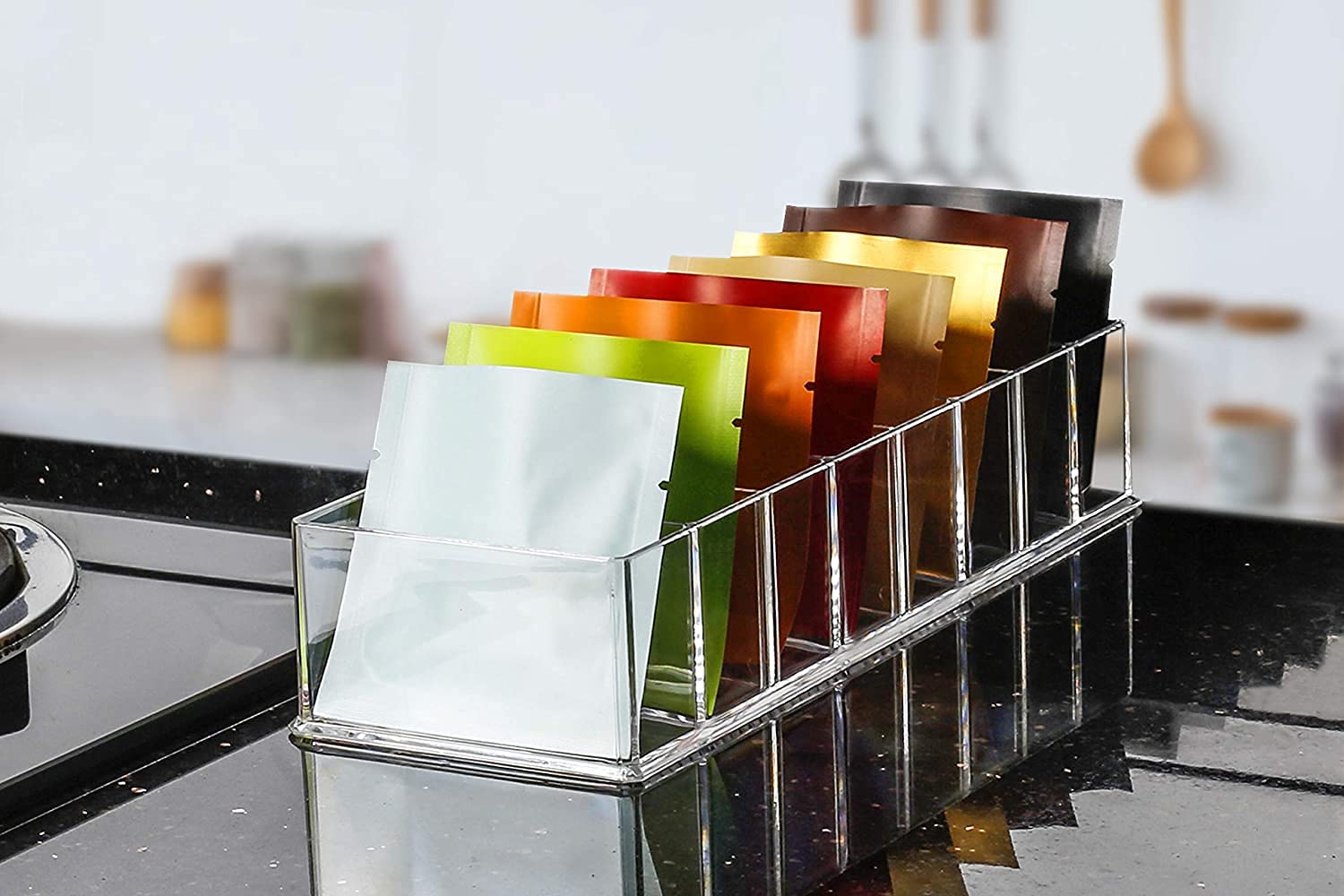 organizer per trucchi 8 scomparti in acrilico per cosmetici gioielli scatola trasparente per cassetti per comò vanità bagno cucina