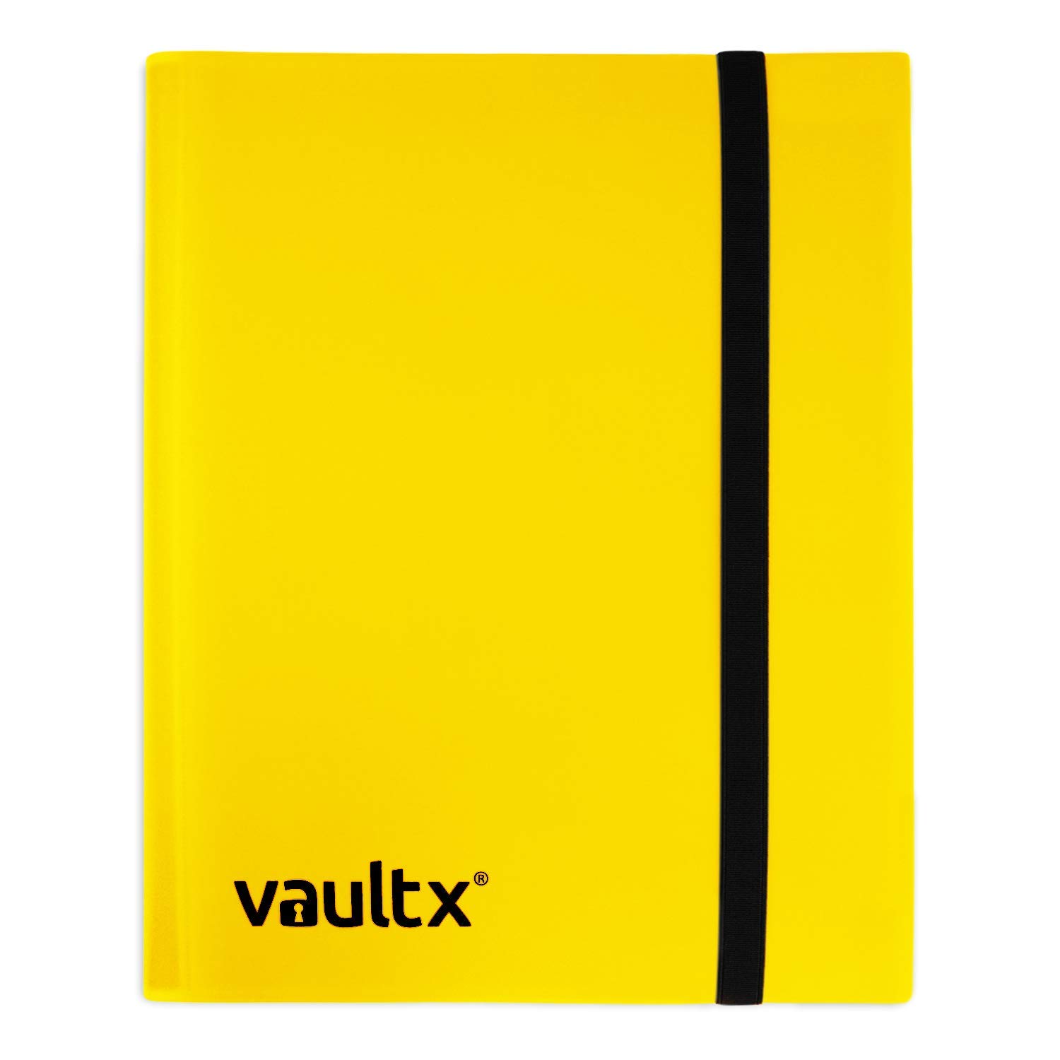 Vault X 9 Pocket Trading Card Strap Binder, 360 cards, Standard, 20 Side-Loading Pages, Folder for Collectible Card Games, Sports, TCG (Yellow)