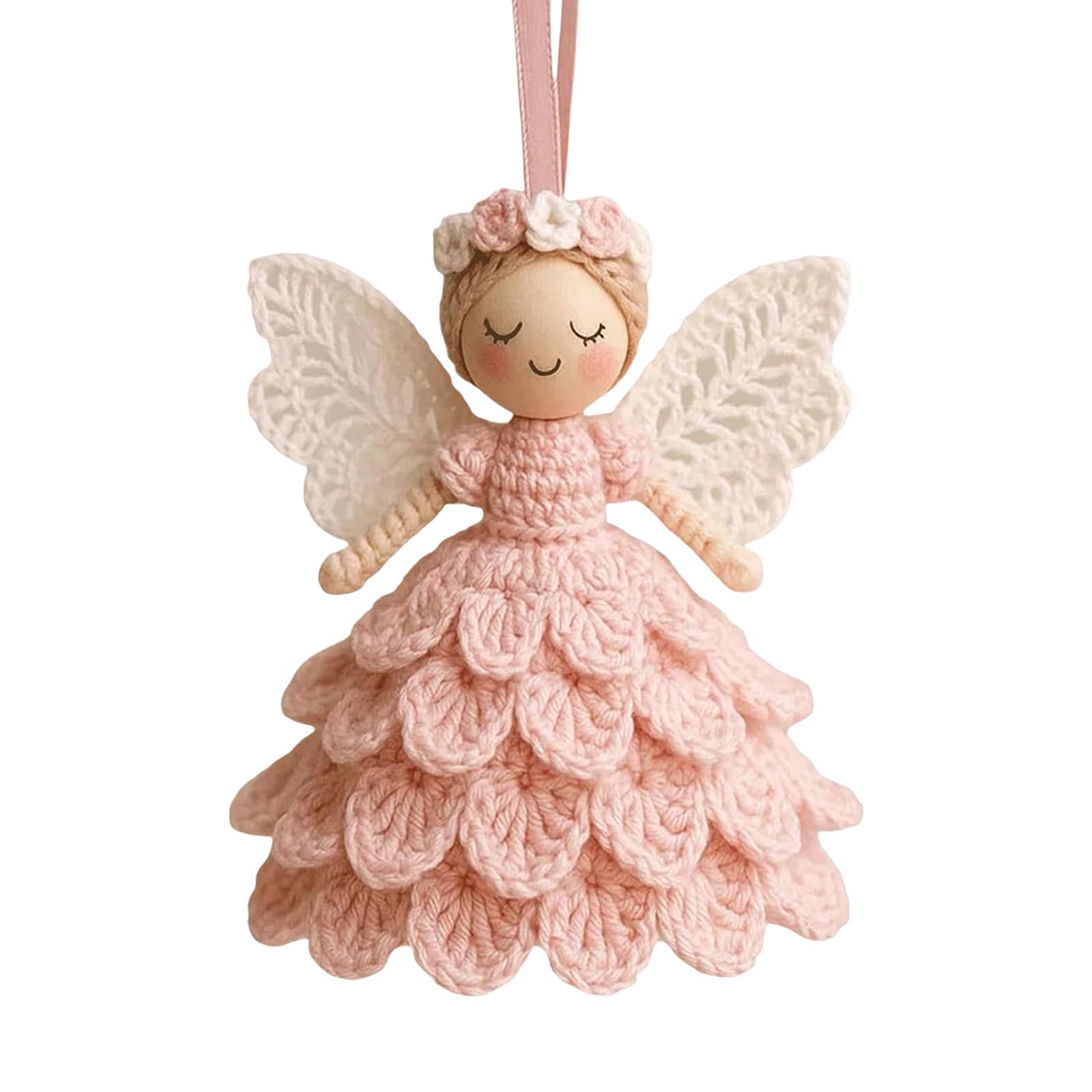 YROHGKPN Crochet Christmas Girl Crafting Set Beginner Crochet Supplies Wtih Instruction Hook and Yarn for Kid Adult Holiday Hanging Decoration