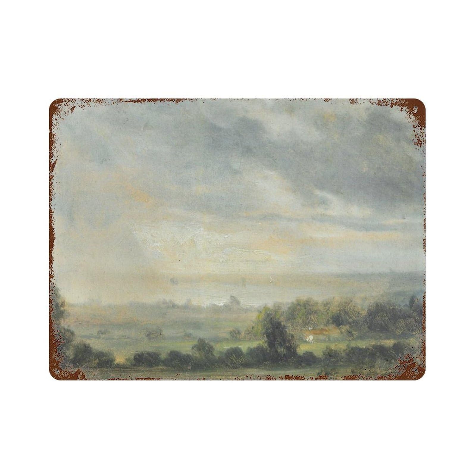 xiaoxiaoshen Landscape Vintage Oil Painting, Farmhouse Wall Decor Art Metal Tin Poster Modern Home Decor Art Home Bar Shop Decorations Vintage Sign 30x40cm