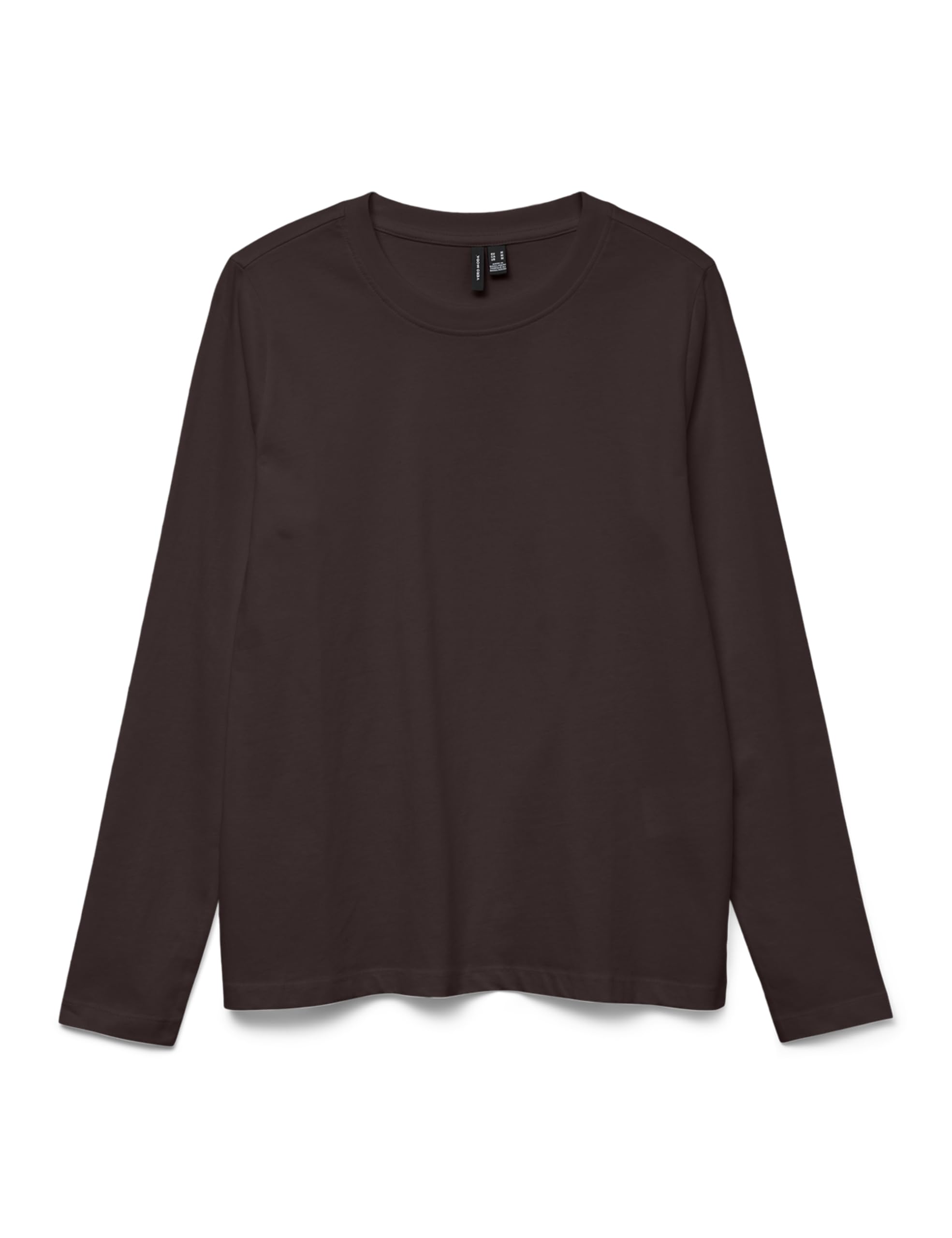VERO Moda Women's Vmpaulina LS T-Shirt JRS Noos Vmpaulina LS T-Shirt JRS Noos (Pack of 1), Chocolate Cake, M