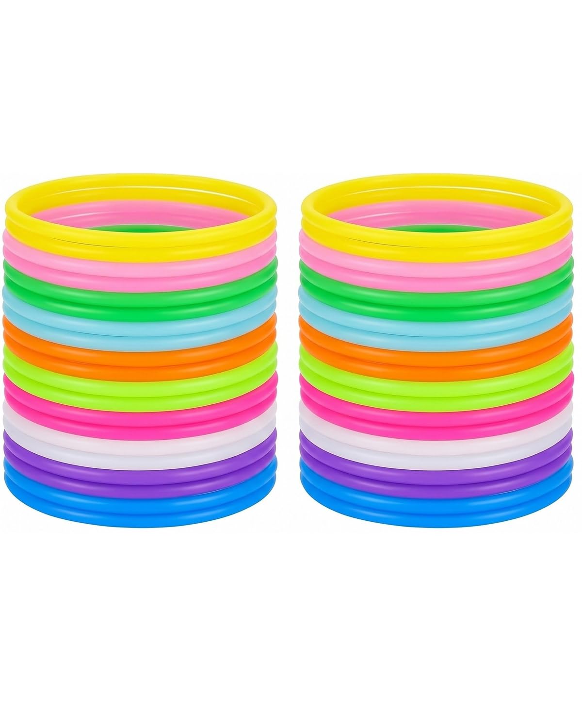 40 Braccialetti dell’Amicizia in Silicone, Luminosi, Stile Anni ’80, Ideali per Halloween, Natale, Feste in Discoteca, per Adulti e Bambini (10 Colori, Colore Casuale)