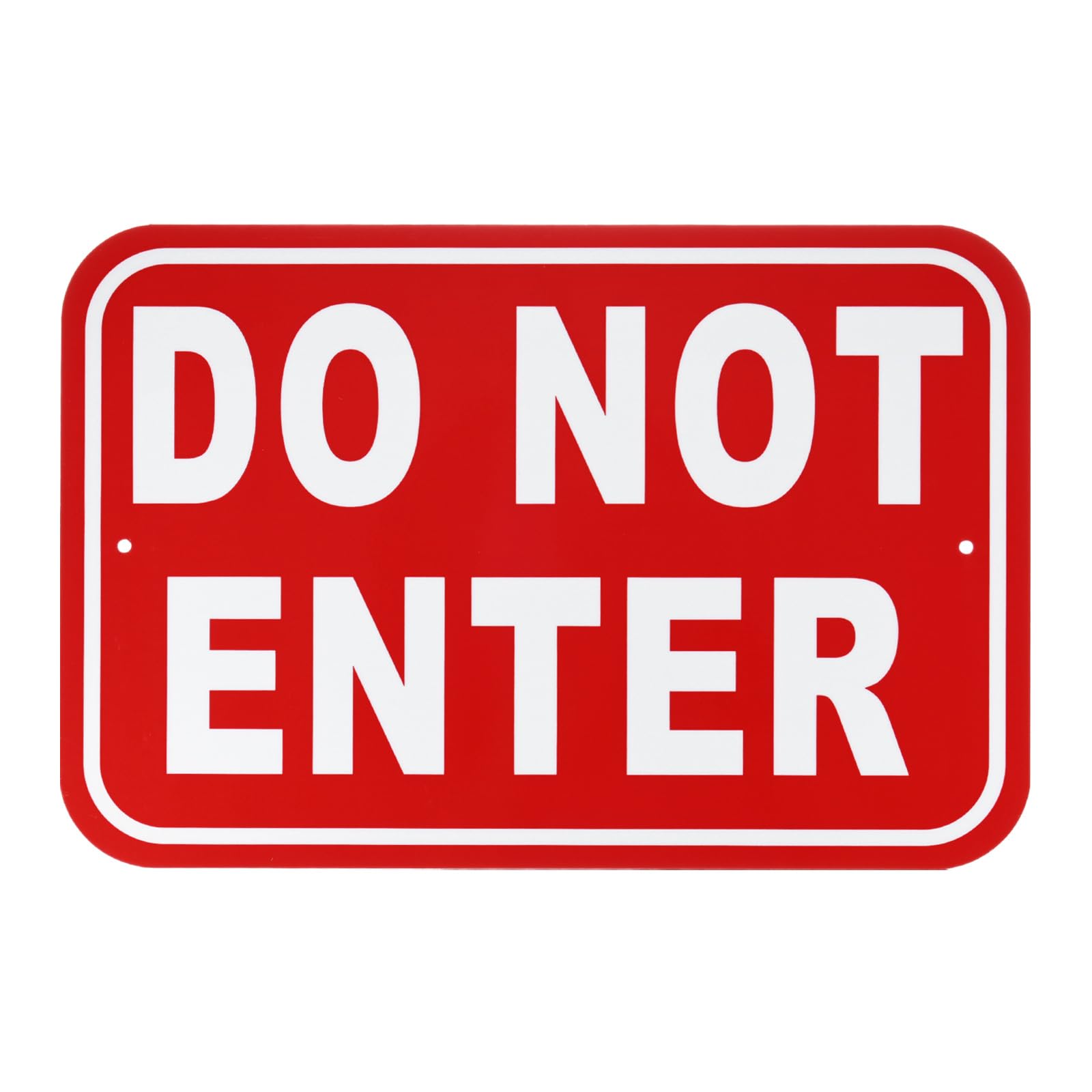 M METERXITY 1-Pack Do Not Enter Sign, 14 x 10 Inch Aluminum, Warning Style, Red on White, White on Red, 10" x 14"