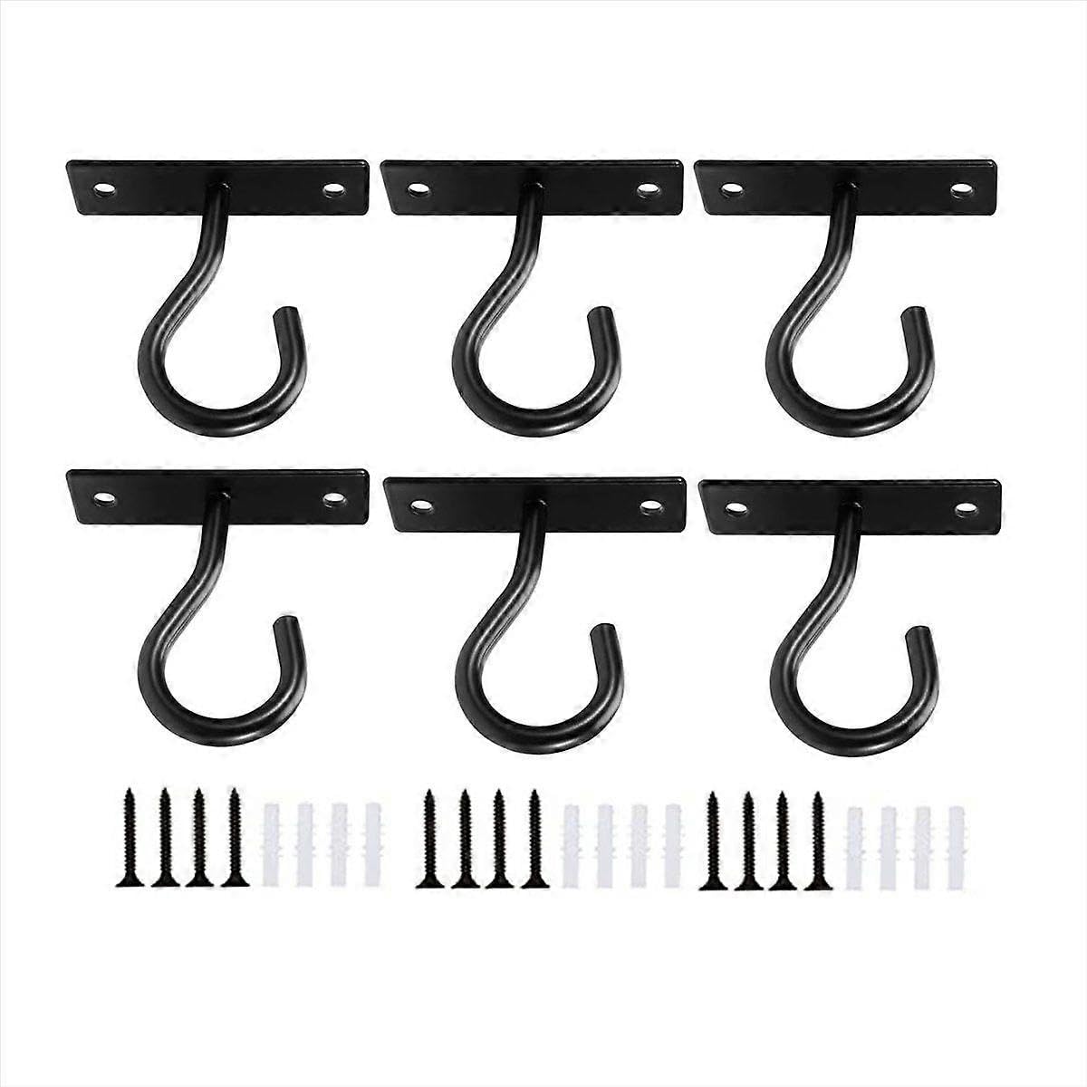 JOYHAPPST Ceiling Hooks for Hanging Plant, Hanger for Indoor and Outdoor Plant Pots Holder, Wall Hook for Planters 6Pcs