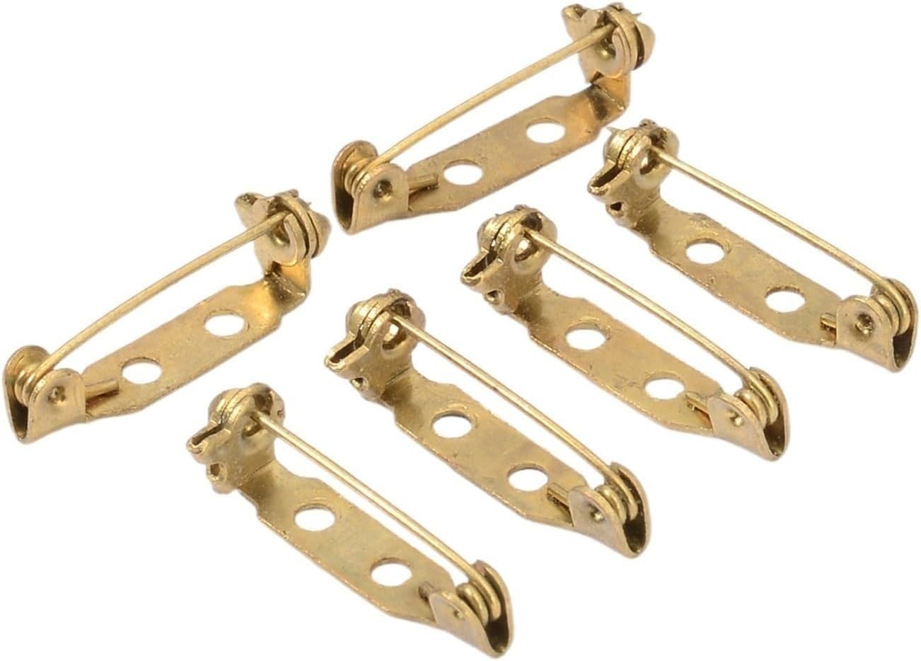 Brooch Pin Backs, Brooch Clip Base Pins 20pcs Blank For DIY Jewelry Making Supplies(Bronze,25 mm)