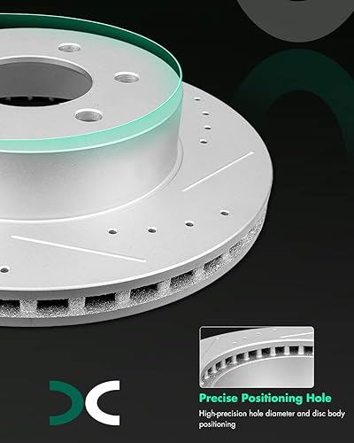 Miniatura 159 de SCITOO Kit de freno delantero Rotores de freno delantero y pastillas de freno de cerámica para 08-16 para Chrysler Town & Country, 08-16 para Dodge