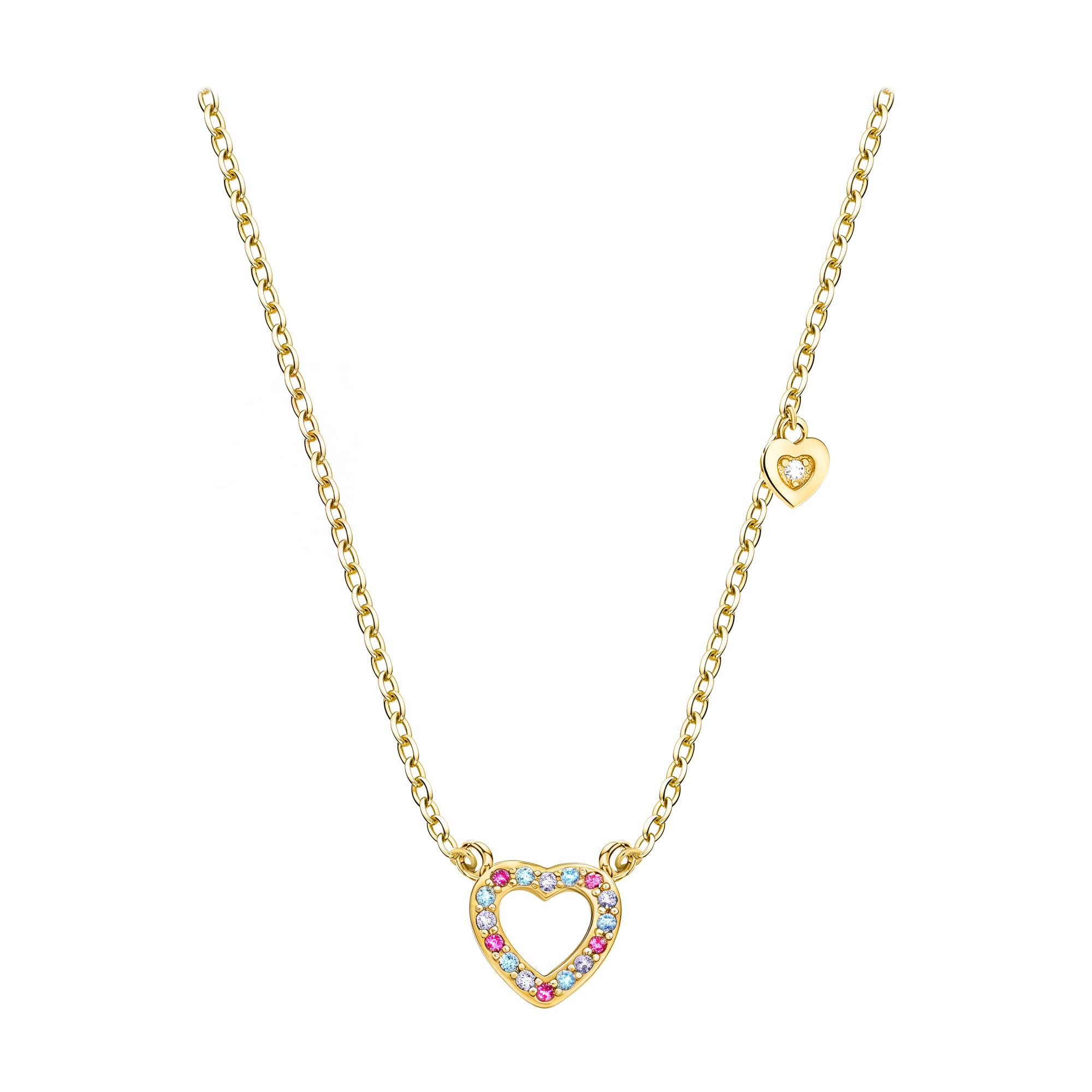 Sofia Milani - Collana da Donna in Argento 925 - con Pietra Zircone - Ciondolo a Cuore