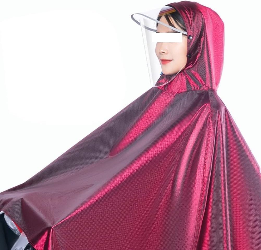 Motocicleta Triciclo Lluvia Chubasquero eléctrico for patinete for hombre y mujer, Poncho de lluvia individual/doble, for montar al aire libre, chubasquero for motocicleta(Purple,3XL without mirror co