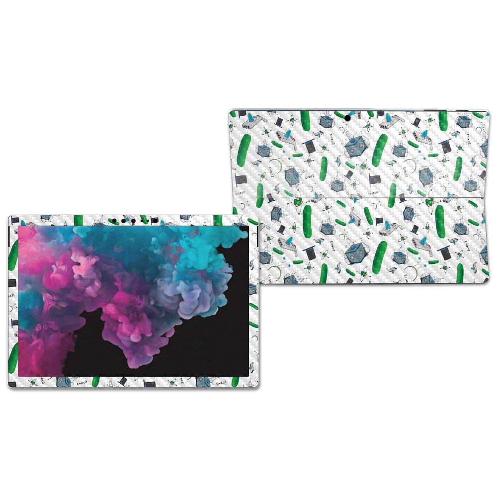 MightySkins Carbon Fiber Skin for Microsoft Surface Pro 6 - Science Cartoon | Protective, Durable Textured Carbon Fiber Finish | Easy to Apply, Remove, and Change Styles | Made in The USA