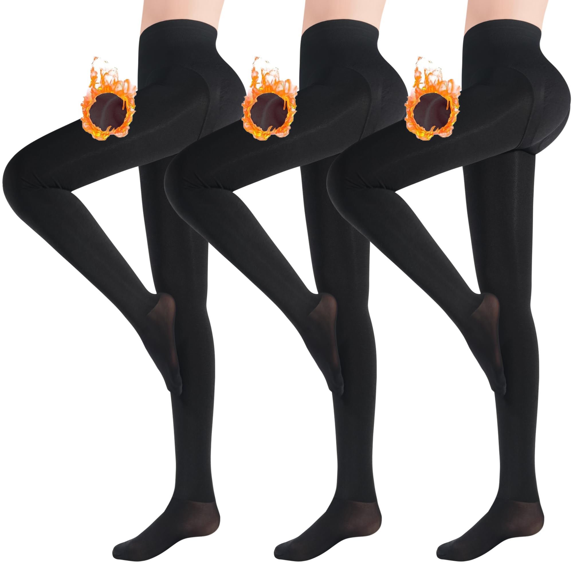 Libella Collant termici da donna collant invernali foderati Accogliente senza cuciture opaco caldo Collant invernali Stretto Multicolore 4174VA