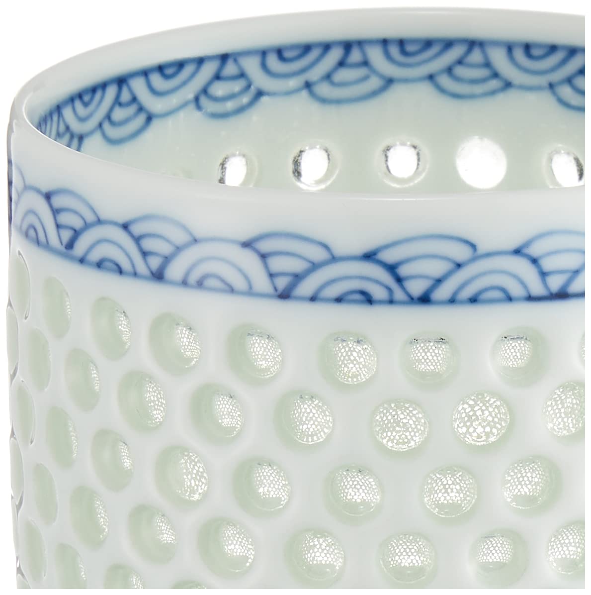 Amazon｜波佐見焼 丹心窯 湯呑 大 水晶青海波 404535｜湯呑み