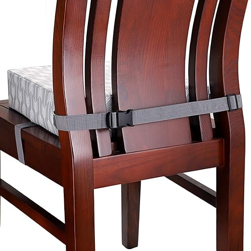 Miniatura 5 de Sumnacon - Cojín para silla de bebé portátil desmontable ajustable lavable grueso con hebilla flecha gris