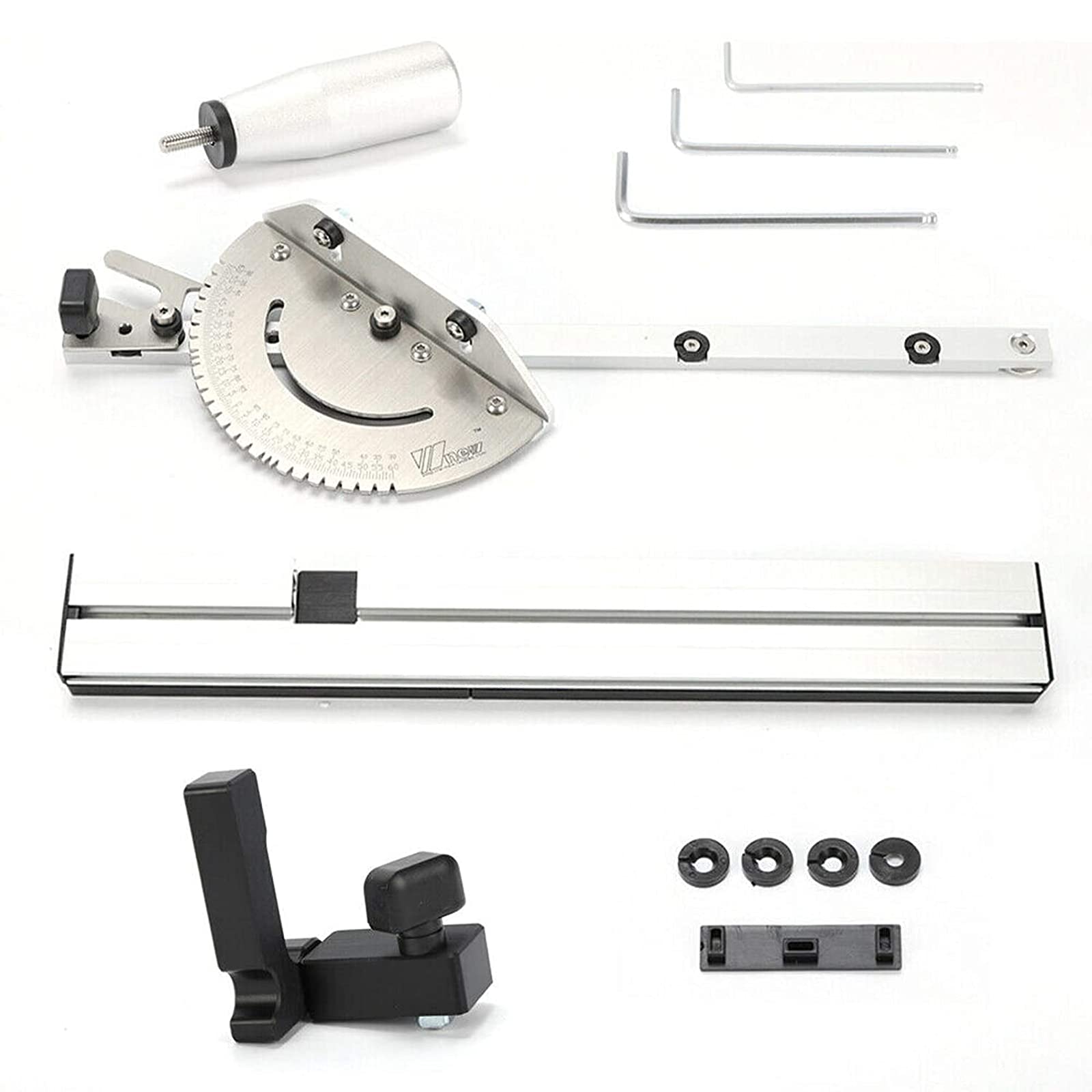 Jauge à Onglet Professionnelle 450 Mm - Pour Scies Circulaires Et Défonceuses - Précision Et Solidité