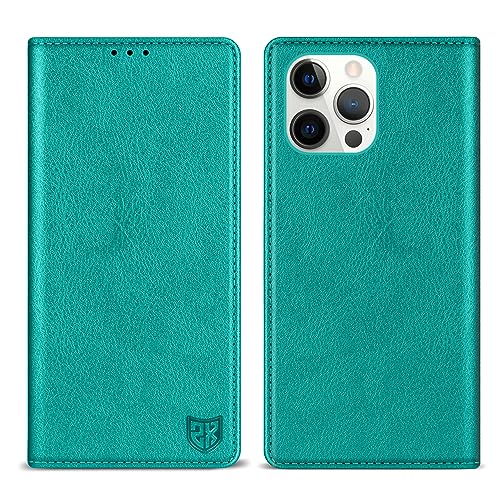 Image of ZZXX for iPhone 13 Pro Max Wallet Case Strong Magnetic 6.7 inch,Lake Blue