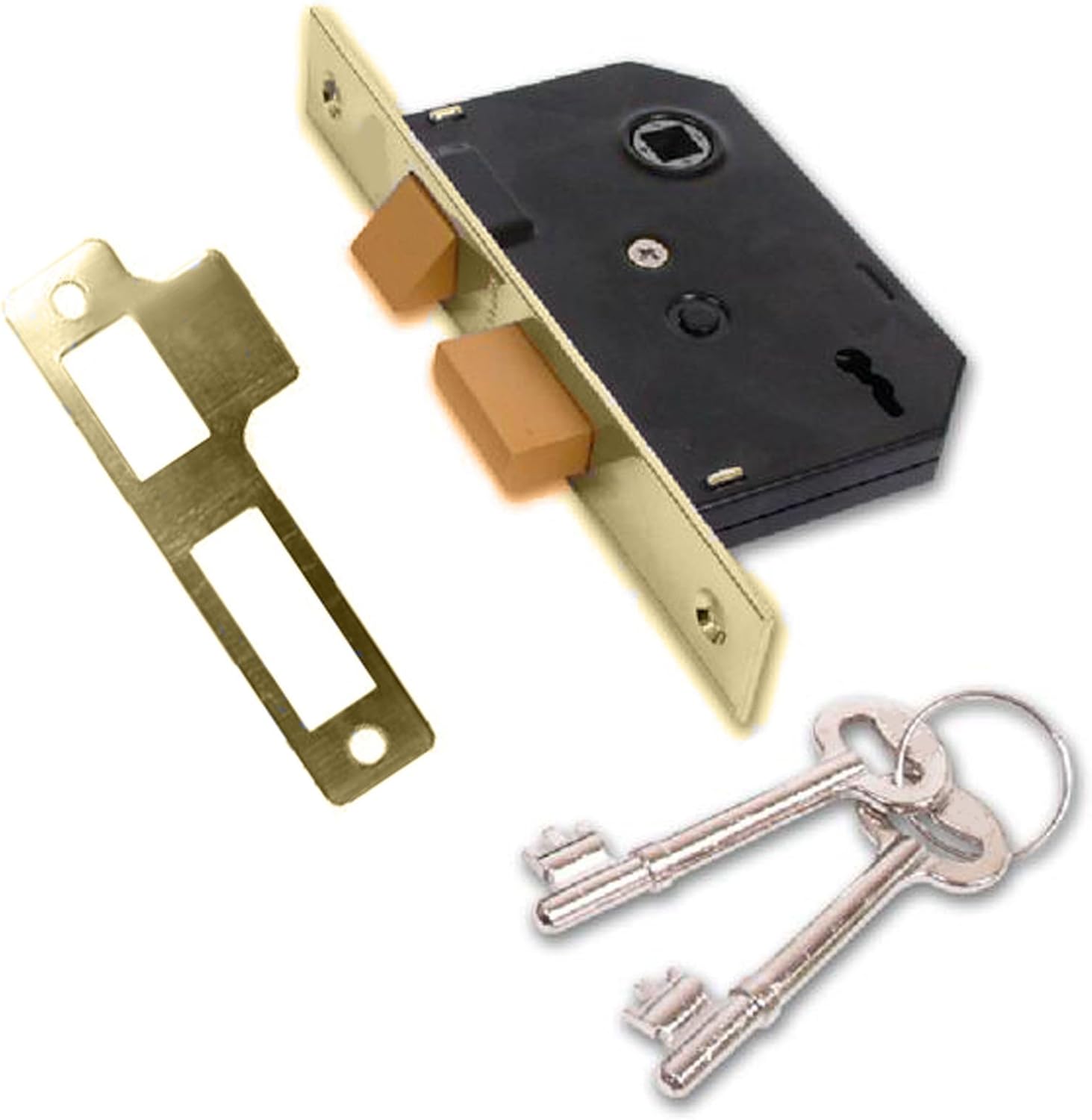 Brass 2/12" 2.5" 64mm Yale Type 2 Lever MORTICE SASH Lock/Door Lock 2