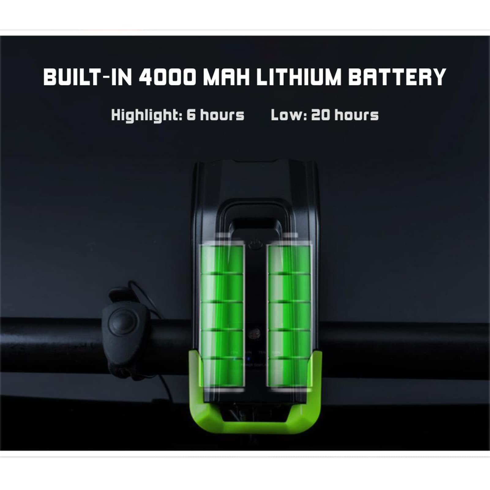 Oświetlenie Bezpieczeństwa Światło Rowerowe Reflektor 4000mah Zestaw Do Ładowania Usb Światło Rowerowe Wodoodporny Super Jasne Światło Rowerowe I Dzwonek Samochodowy Na Prezent