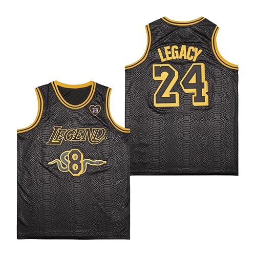 Men's Legend 8 24 Black Snakeskin Basketball Jersey