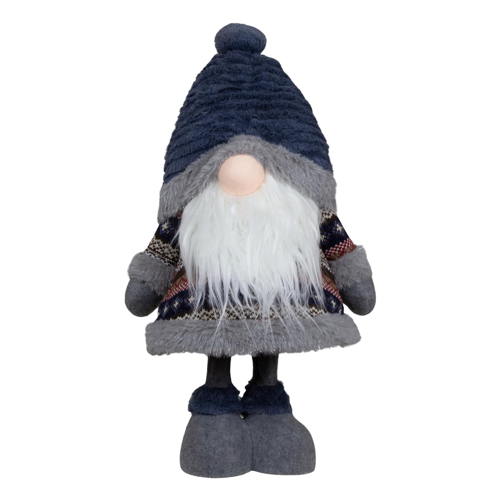 Monopol Christmas Paradise Wackelgnom Weihnachts-Wichtel 40cm (48cm) Deko Figur wackelt Blau