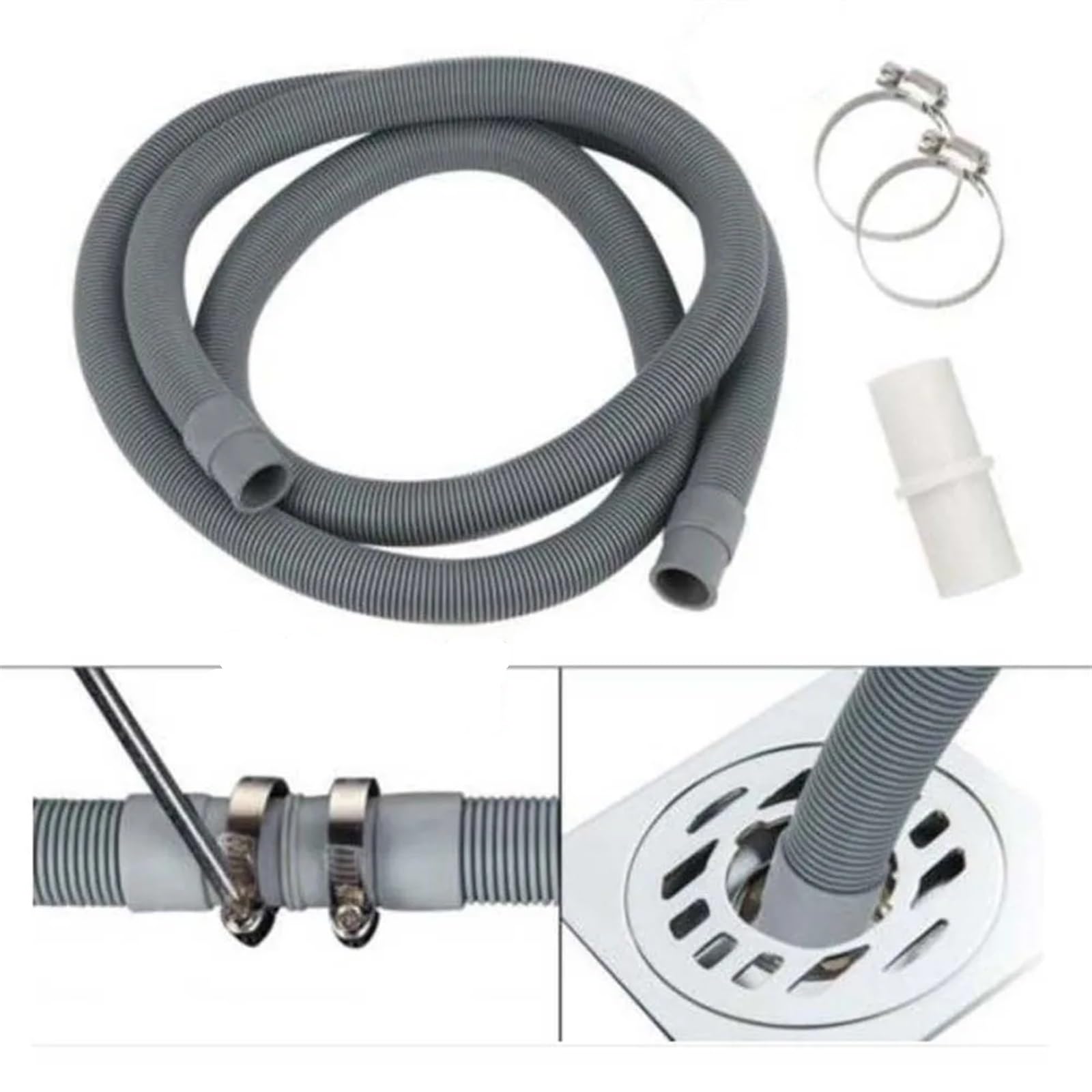 Waschmaschinen-Ablaufschlauch 1-3 Meter Kit(1 Meter)